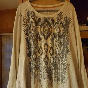 Terra and Sky Light Printed Sweater